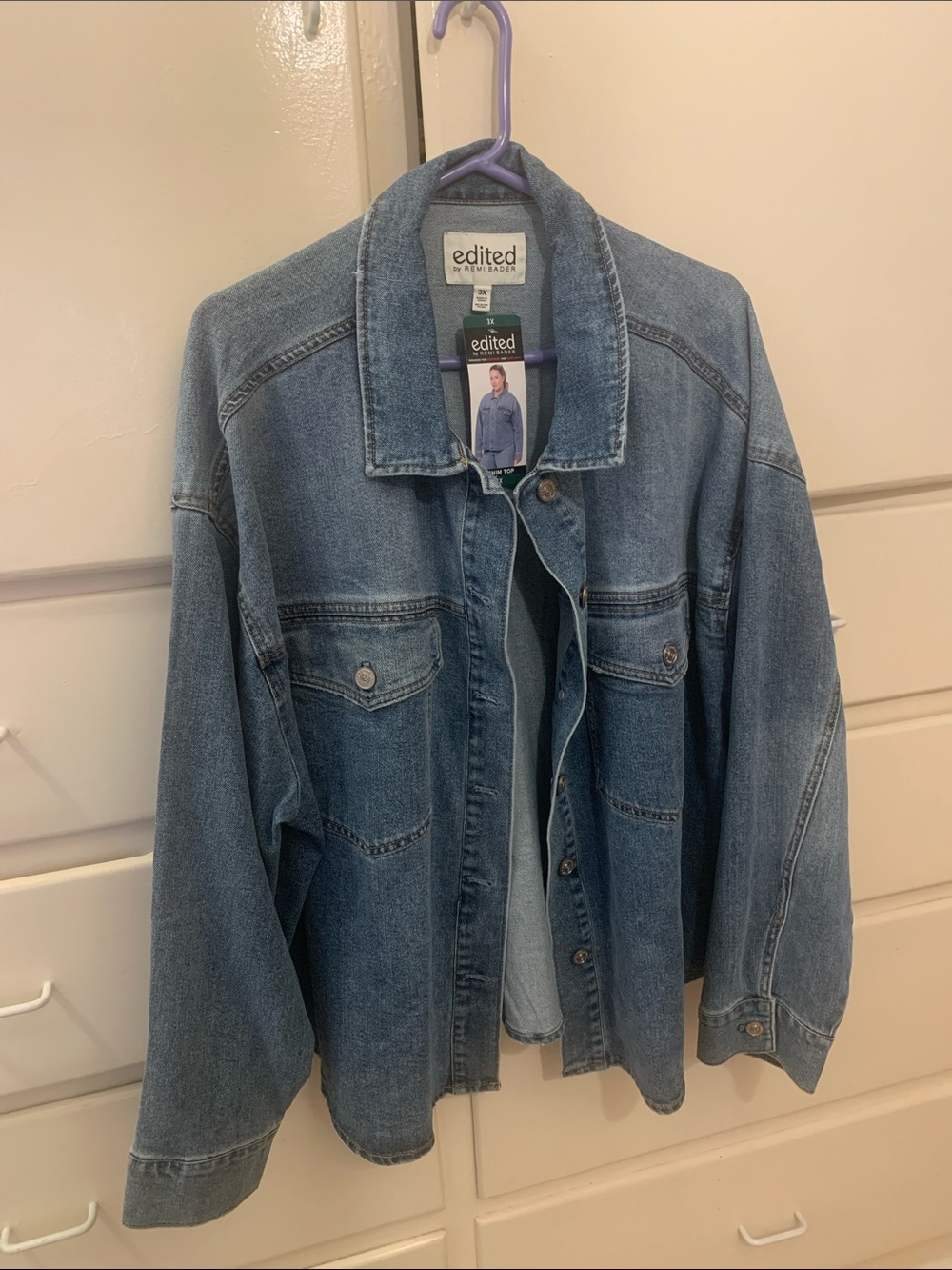 Edited Light Blue Denim Top - Relaxed Fit
